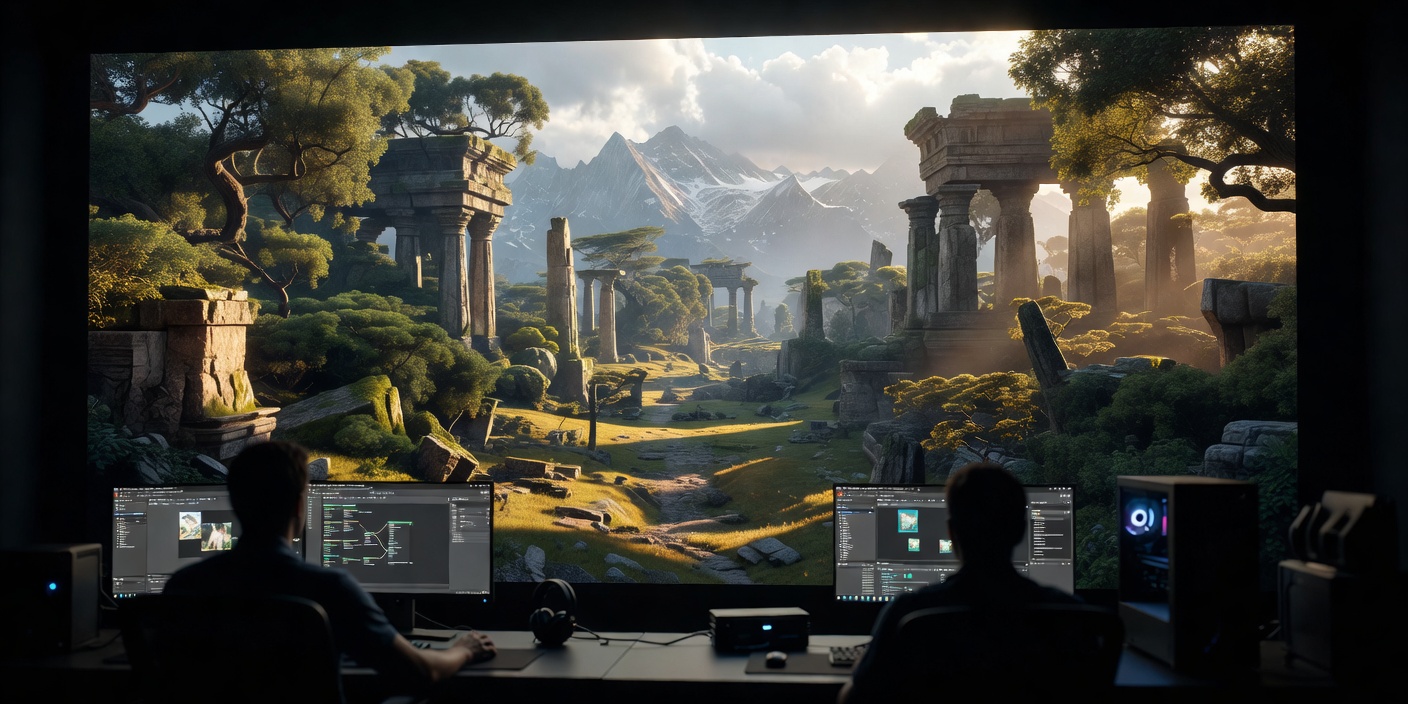 Unreal Engine 5.4 ja Nanite-geometrian visualisointi pelinkehityksessä